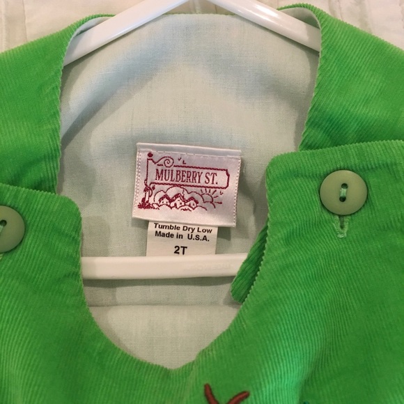 Mulberry St REVERSIBLE Green Corduroy Dress Jumper - Picture 2 of 5